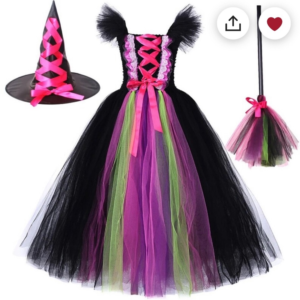 Halloween girls witch costume